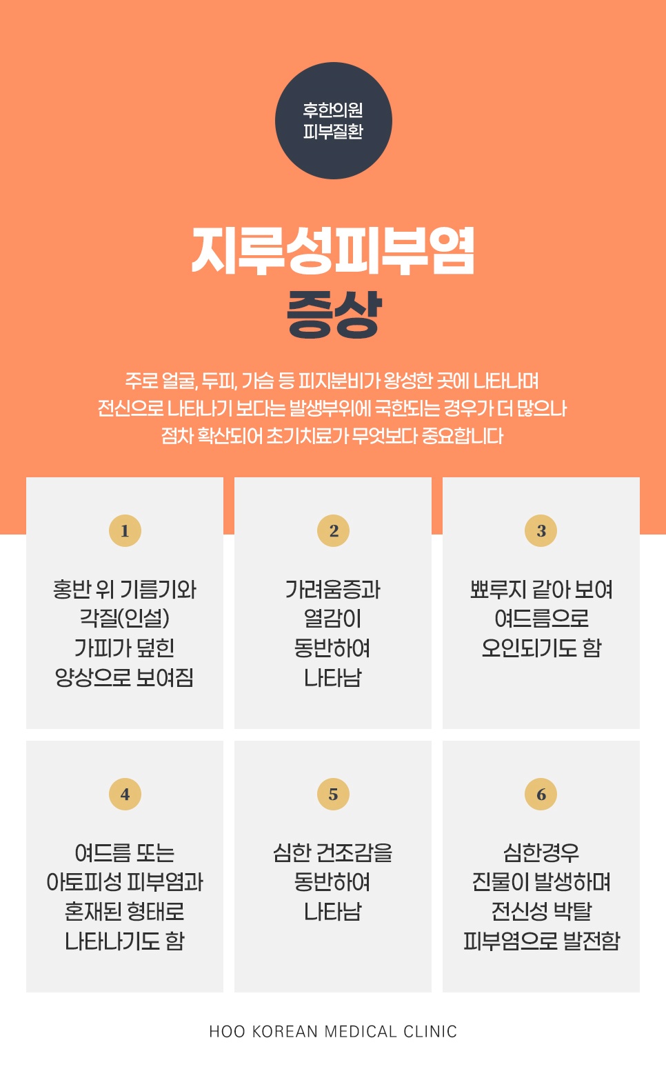 홍반·인설·가려움·건조감 등 지루성피부염 대표 증상 6가지 정리